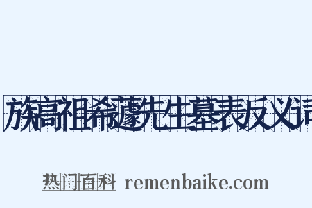 族高祖希蘧先生墓表反义词是什么意思的图片